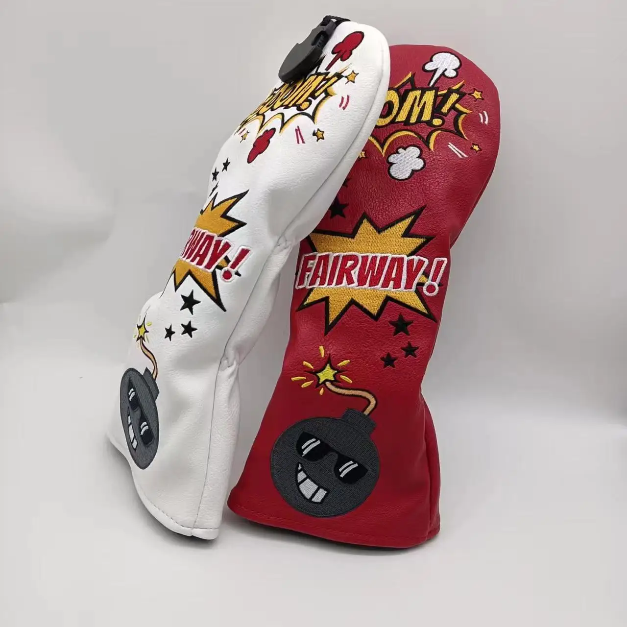 Bomb Golf Club Covers for Driver, Fairway, Hybrids - ​Golf Bomb Driver Cover/Golf Fairway Wood Head Cover/Hybrid Headcover Bombs