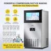 Commercial Ice Maker Machine 160LBS/24H with 35LBS Storage Bin LCD Display Panel Clear Ice Cubes 11-20 Mins Stainless Steel Body 2