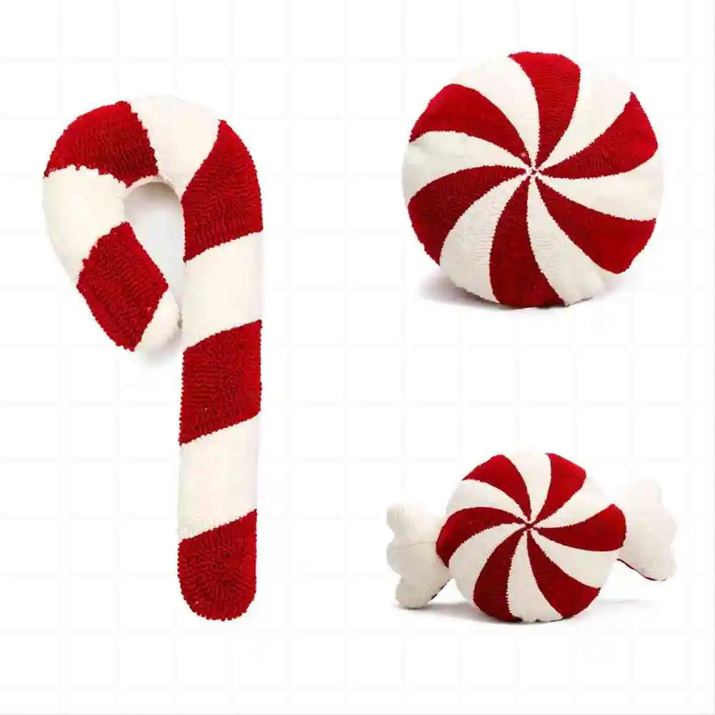 

SWEETHOME Christmas Candy Cane Pillow Soft Comfortable Lightweight Throw Pillow Home Decor For Indoor Christmas Decorations