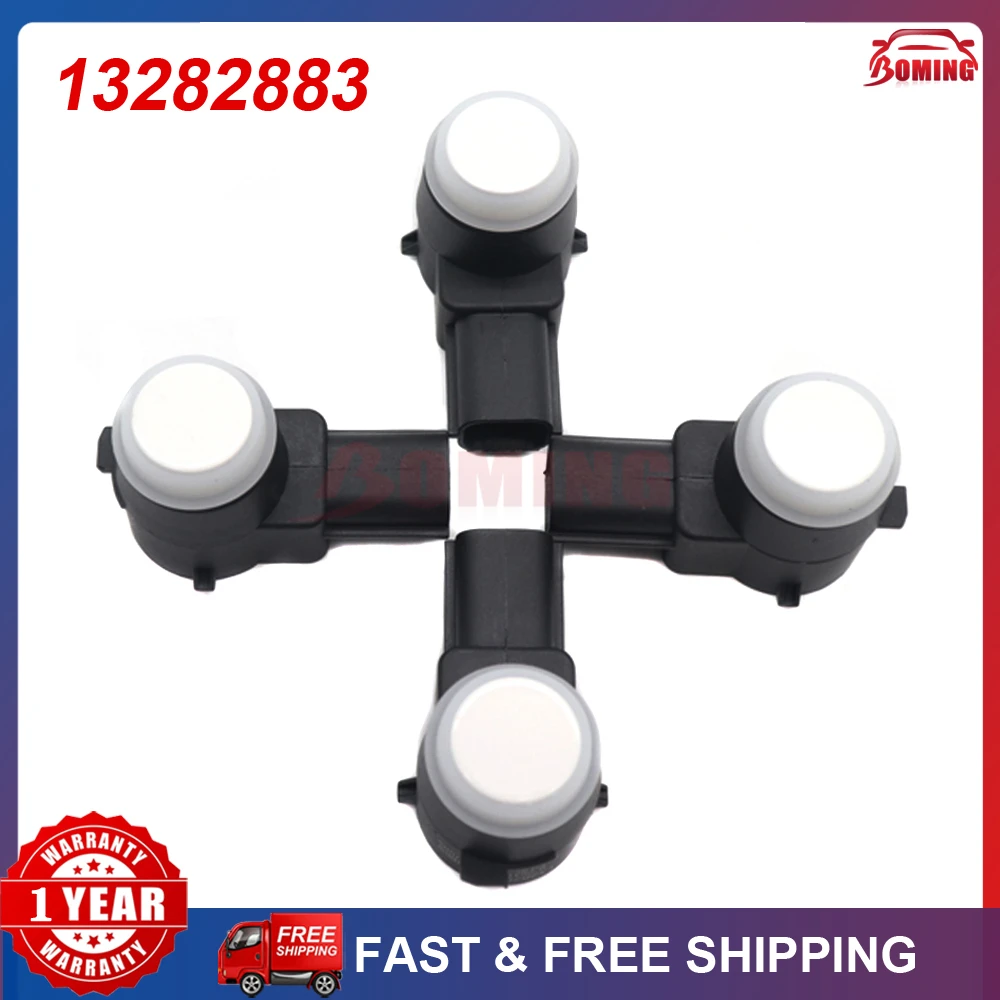 4PCS 13282883 White Car PDC Parking Sensor For Chevrolet Aveo Cruze Orlando Opel Astra J Insignia Meriva Mokka Zafira B C Buick