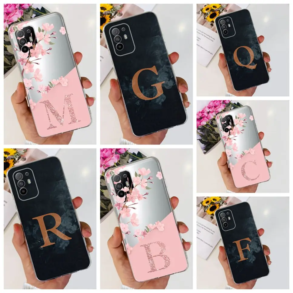 Для Oppo F19 Pro + CPH2213 Женская модная надпись роскошный цветок ТПУ Мягкий силиконовый прозрачный чехол для Oppo F19 Pro Plus женский телефон