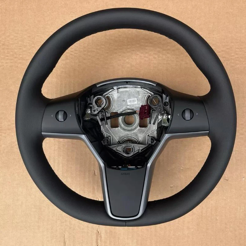 Heated PU Leather Steering Wheel for Tesla Model 3 Y