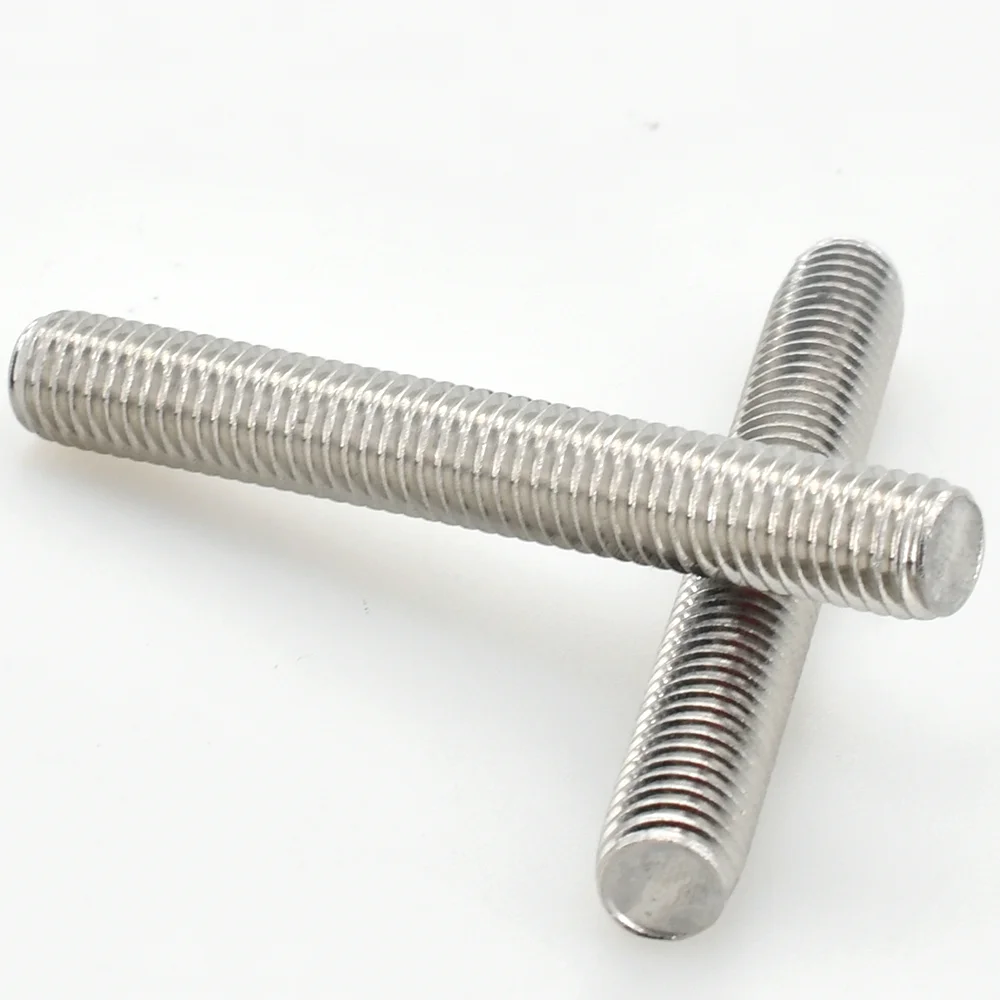 Threaded rod bolt stainless steel screws stainless steel screw 304 stainless steel full threaded rod bolt M3 M4 M5 M6 M8 M10 fully metric headless bolt thread stud rods screws length16-500mm