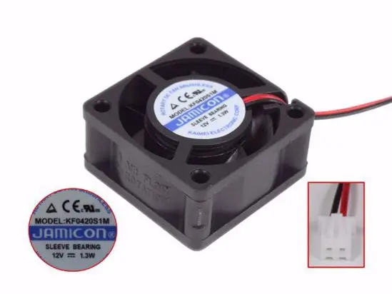 

2-проводной серверный вентилятор Jamicon KF0420S1M DC 12 В 1,3 Вт 40x40x20 мм