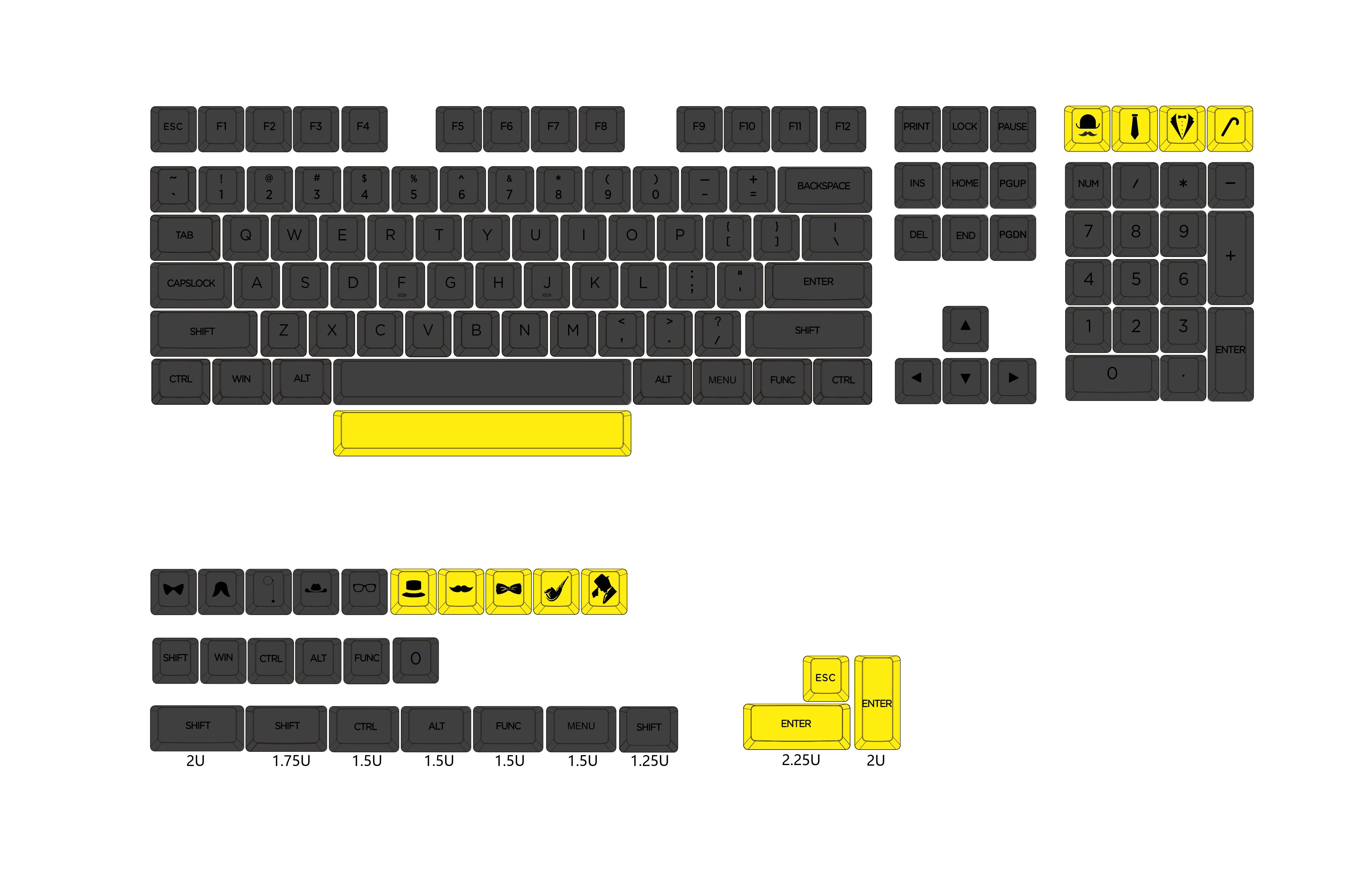 Profile Dye Sub PBT, 135 Ultra-Slim, 61,