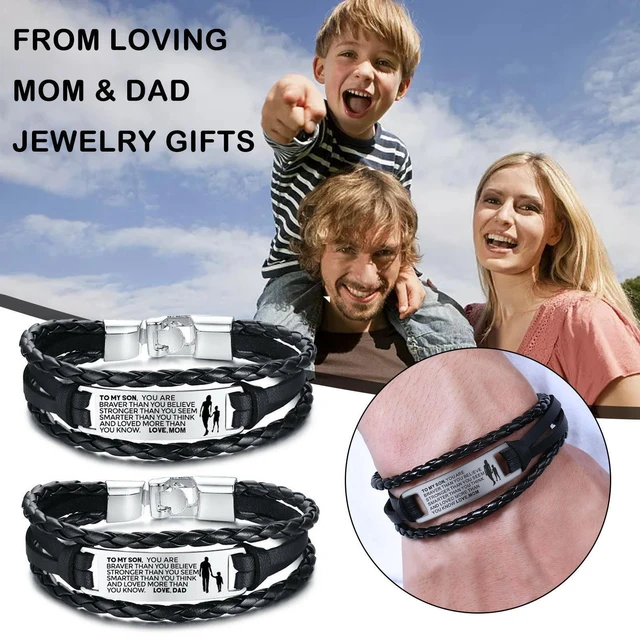 Men's Leather Bracelet, Boyfriend Gift, dad bracelet, leather bracelet –  Natashaaloha