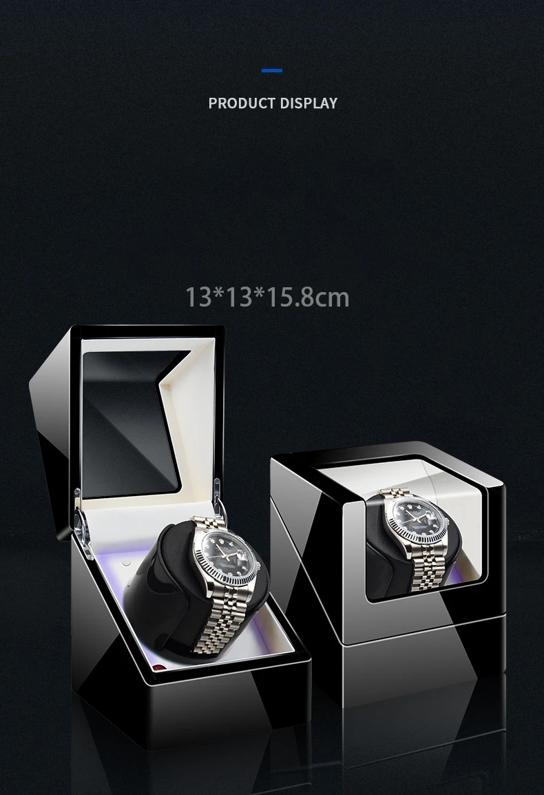 IBBETON premium automatic watch winder with quiet Mabuchi motor and carbon fiber design