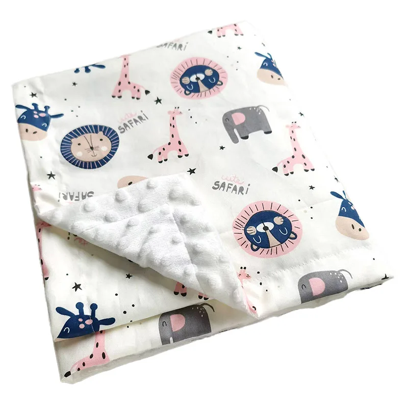 Spring Baby Blanket Warm Double Layer Swaddle Wrap Newborn Thermal Soft Fleece Bath Towel Baby Stroller Blanket Sleepsack 76*102 5