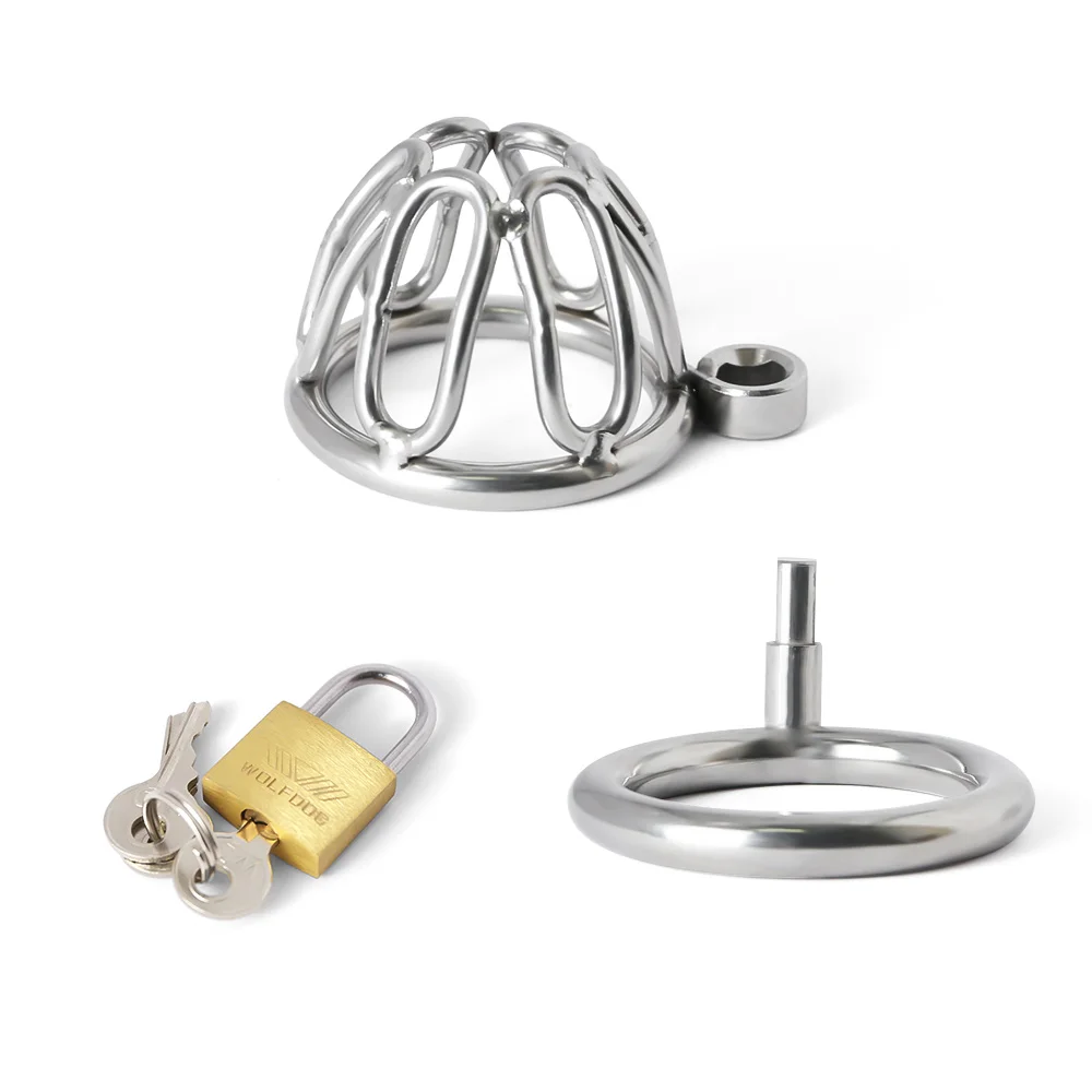 Penis Chastity Cage Stainless Steel Lockable Sex Toy for Men BDSM