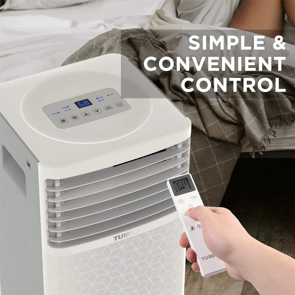 TURBRO Greenland 10,000 BTU ASHRAE (6,000 BTU SACC) Portable Air Conditioner, Dehumidifier and Fan 4