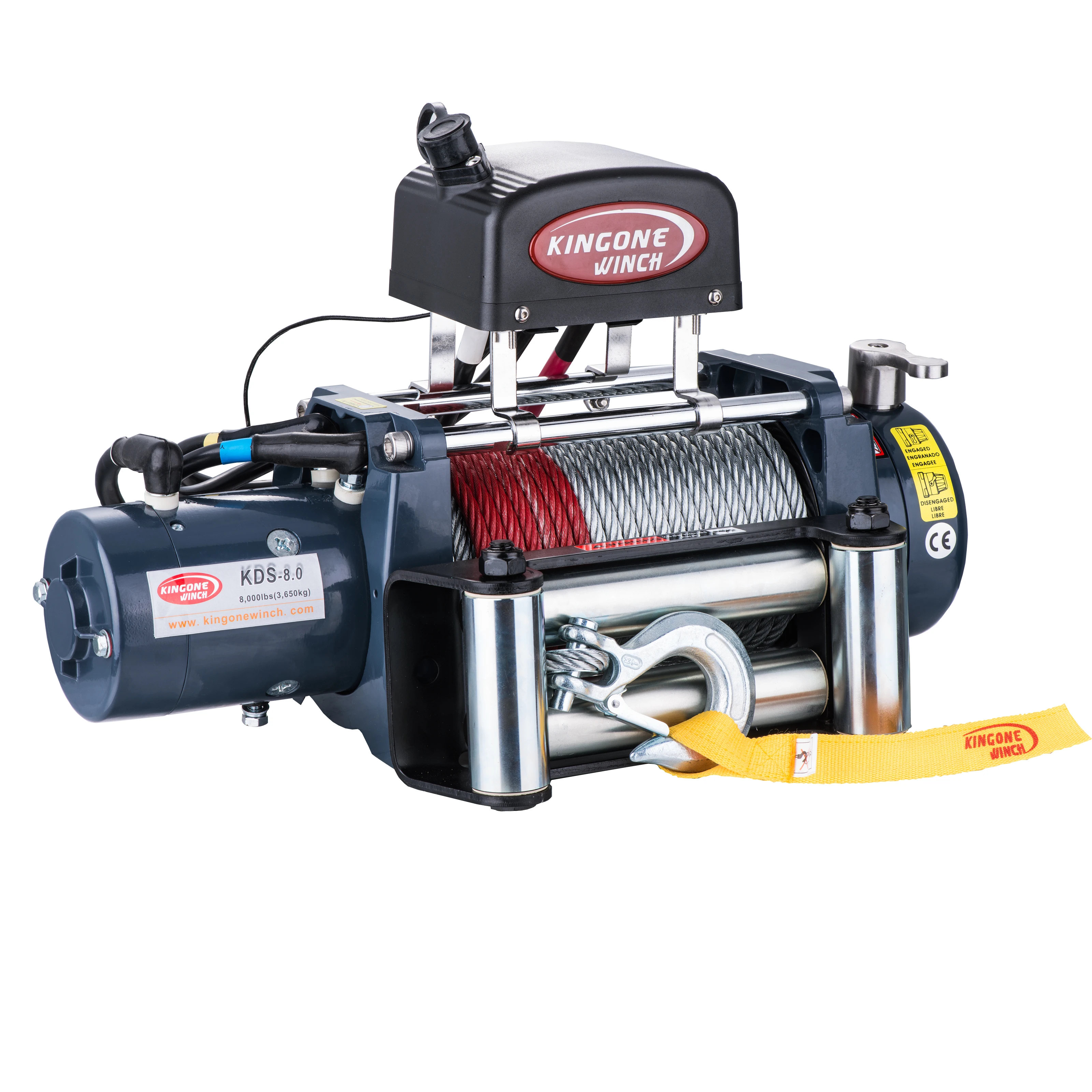 KINGONE 8000lbs electric winch 12v offroad 4x4 winch with wire winch