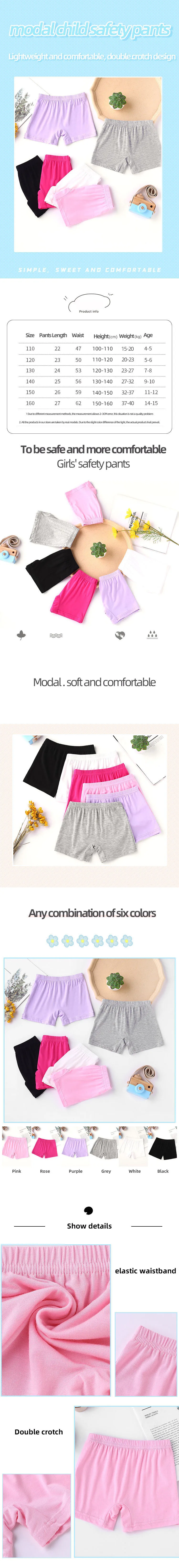 Girls Modert Kids UnderPants Children Underwear Girls Panties Anti-Shine Safety Underwear 2pcs/lot Girls Modert Kids UnderPants Children Underwear Girls Panties Anti-Shine Safety Underwear 2pcs/lot
