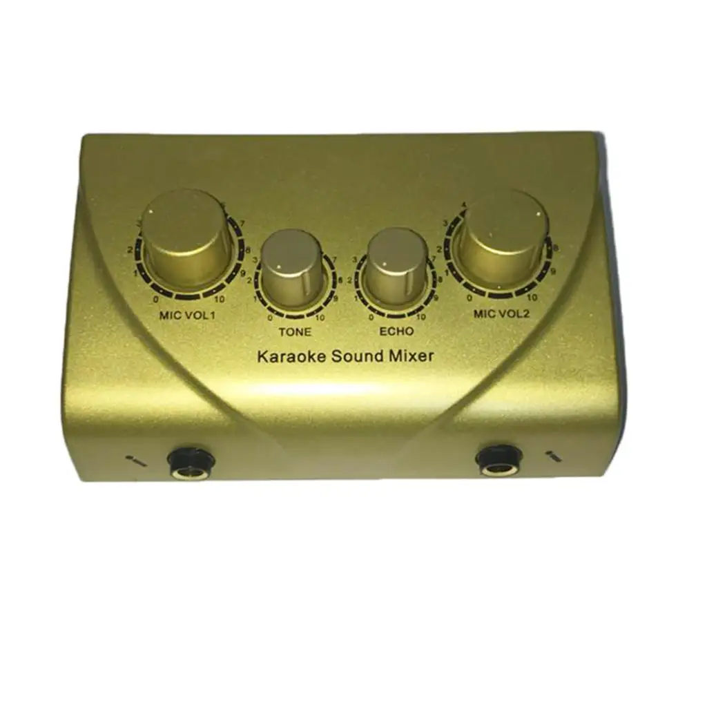 Portable Audio Stereo Karaoke Digital Audio Sound Mixer with Cable for Computer