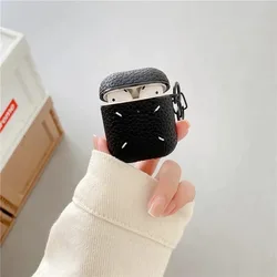 Premium Leather AirPods Case with Keychain Attachment - Soft & Durable Cover (For airpods 1 2)