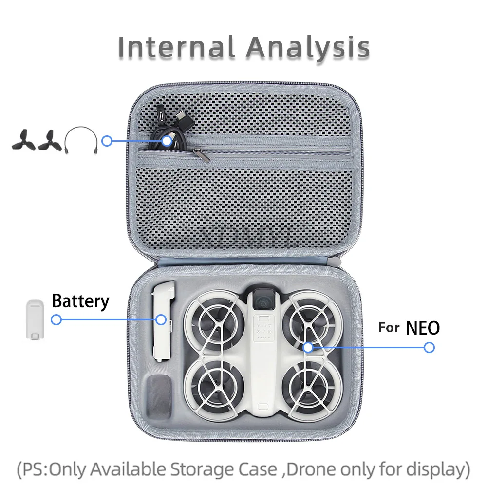Mini Storage Bag For DJI NEO Waterproof Handheld Bag Travel Shockproof Carrying Case For DJI NEO RC N3 Controller Accessories