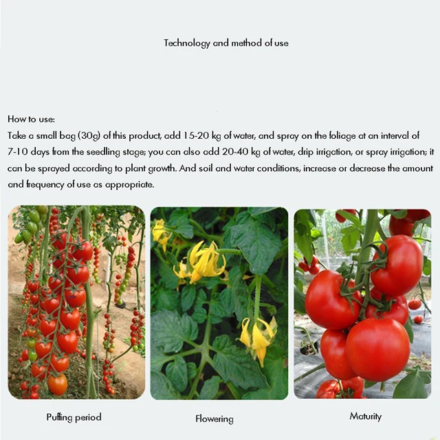Paradicsom Speciális Lombműtét, Korrózióellenes, Vízben Oldódó Műtrágya, Virágok És Gyümölcsök Tartása, A Táplálkozás Kiegészítése - Image 5