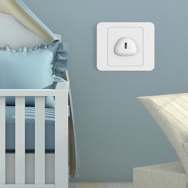 10-Pack UK Standard Safety Socket Covers Plastic White Power Switch Protectors for Home Electrical Safety