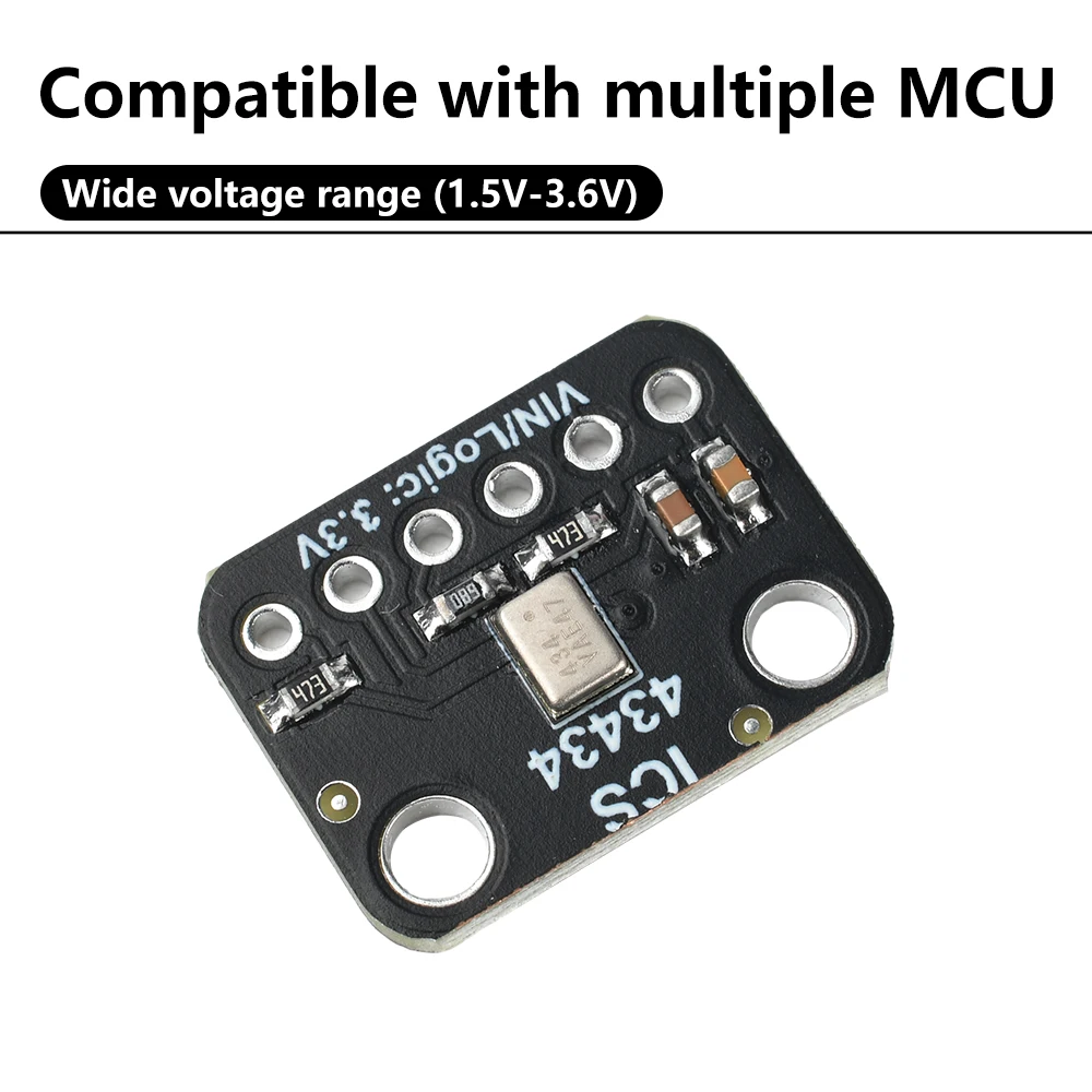 DC 1.5V-3.6V ICS-43434 I2S MEMS Microphone Module Low-pass Filter Module Mini High Signal-to-noise Ratio 65dBA