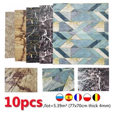 

10Pcs 3D Wall Stickers Self Adhesive Brick Panels Foam Home Decor DIY Wallpaper Living Room Bathroom Background Marble Sticker