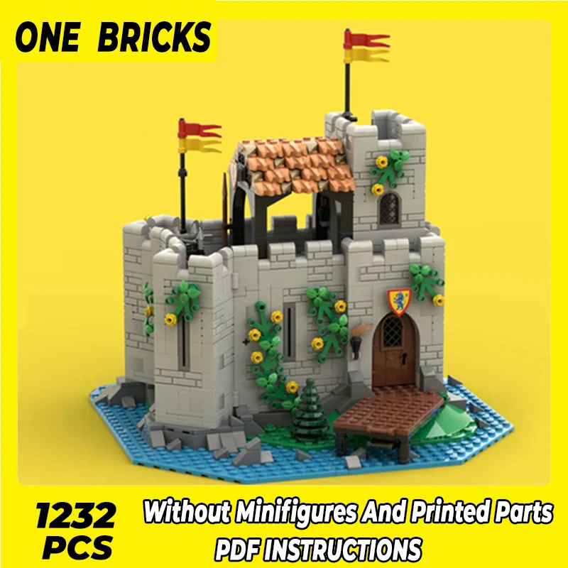 

Moc Building Blocks Castle Model Lion Knights' Outpost Technical Bricks DIY Assembly Construction Toys For Childr Holiday Gifts