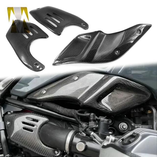 Motorrad Seiten abdeckung Luft ansaug motor Verkleidung Abdeckung Kohle  faser für BMW R neun t Rninet 2015-2017 Hitzeschild Schutz - AliExpress