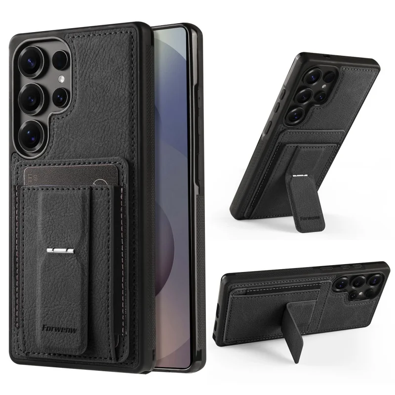 Kickstand Leather Wallet Phone Case Cover