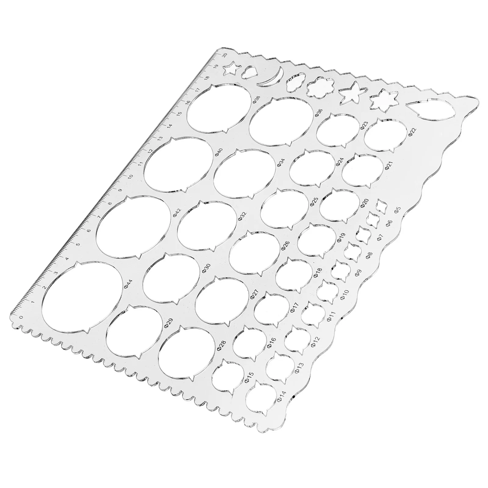 플라스틱 퀼링 자, 원형 템플릿 드로잉 스텐실, DIY 종이 퀼링 꽃 및 3D 공예 용품을 위한 기하학 도구
