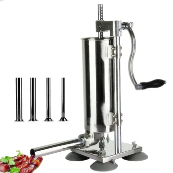 Poussoir à Saucisses Vertical Manuel en Acier Inoxydable, Remplisseur de Seringue, Machine à Viande, 4L