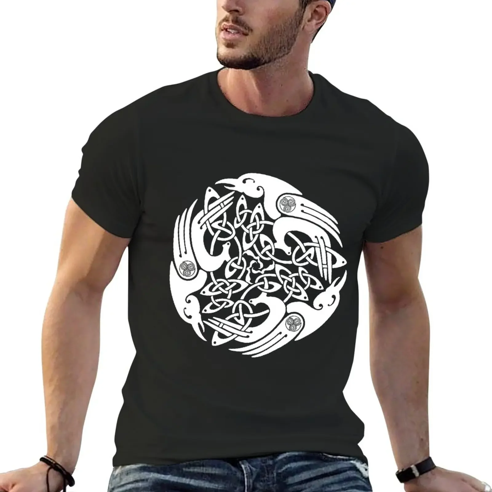 

Celtic White Ravens T-Shirt Aesthetic clothing anime graphics mens t shirt graphic