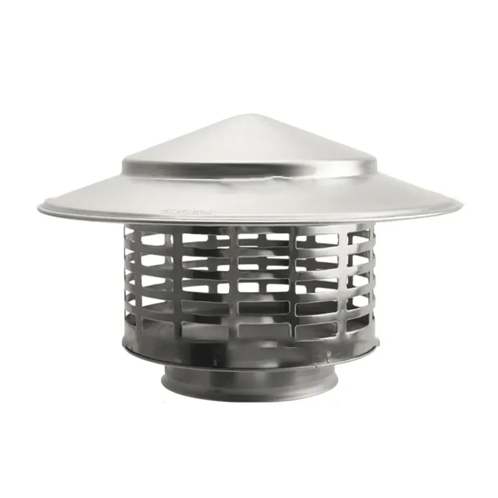 Stainles Steel Chimney Cap Exterior Wall Fresh Air Outlet Roof Pipe Exhaust Hood Smoke Exhaust Hood Chimneys