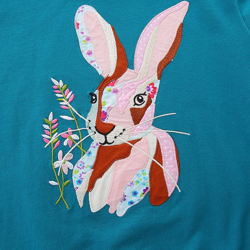 Autumn Spring New Tops Kids Clothes Baby Girls Children's Clothing Cartoon Rabbits Infants Sweatshirts Hoodie