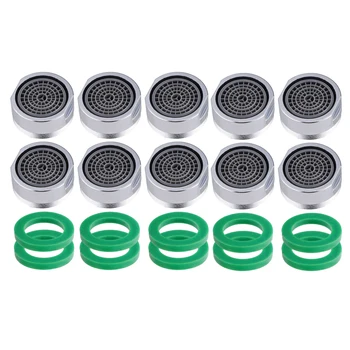 10 Pcs 24Mm อ่างล้างหน้าก๊อกน้ำ Aerator Splash-Proof Filter ตาข่ายน้ำ Saver อุปกรณ์เสริม Outlet ก๊อกน้ำห้องครัว 1