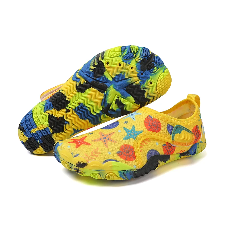 Youth & Adult Quick Dry Aqua Shoes, Non-Slip Barefoot Water Socks for Beach, Swimming, Hiking, and Camping