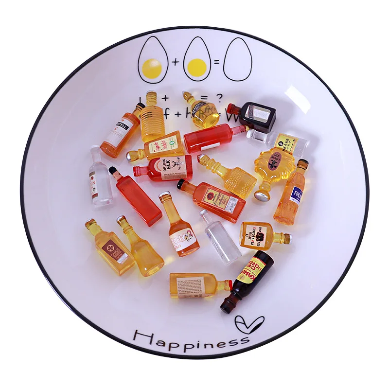 10pcs Miniature Dollhouse Bottle of Water Model Foreign Wine Bottle Drinks Mini Play Kitchen for Doll Food Toy Accessories Gift 5