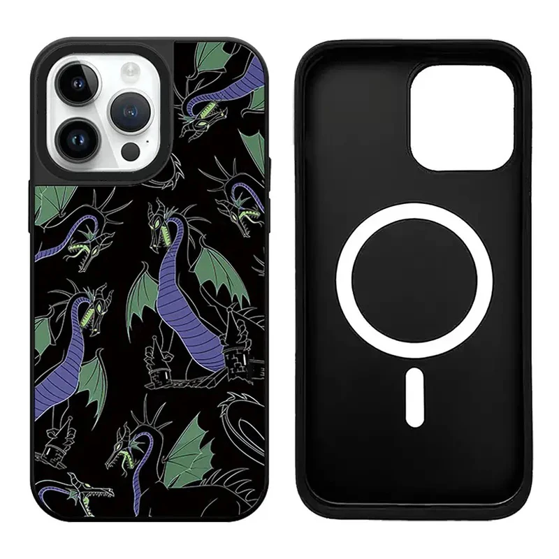 

Cartoon Skull iPhone 11 12 13 14 15 Pro Max Mirror Surface MagSafe Case Cover Shell