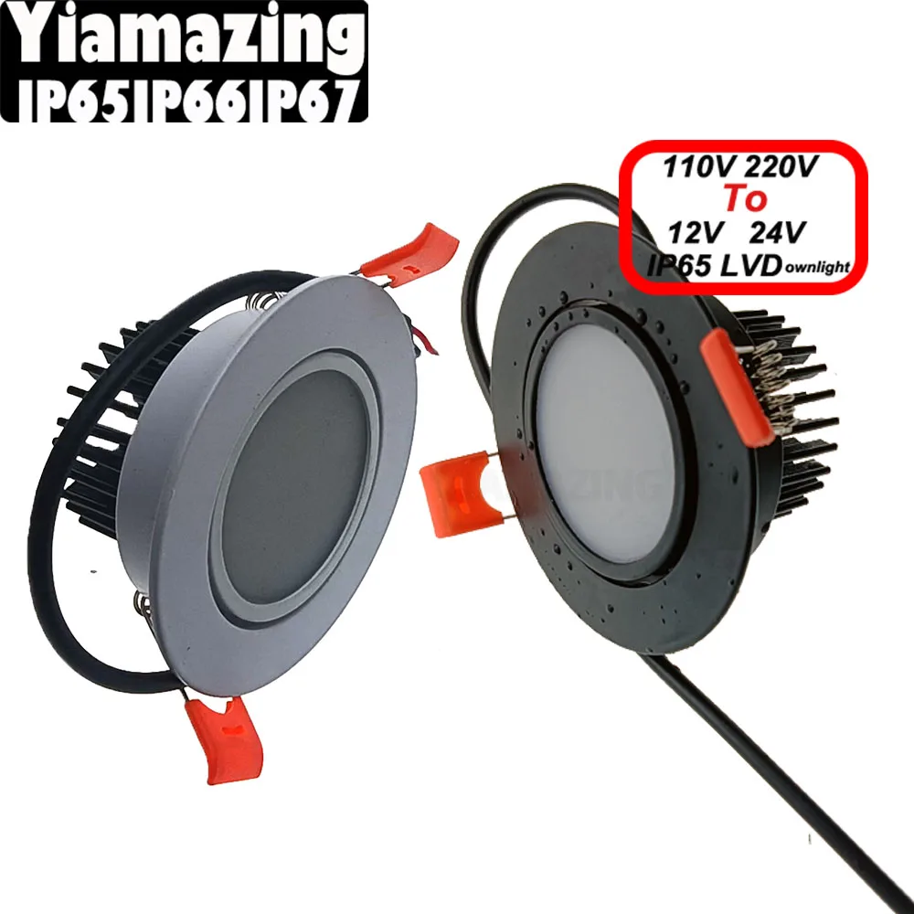 

IP65 IP66 IP67 Outdoor Waterproof 220V 110V 12V 24V LED Downlight 7W 9W 12W 15W 18W Bathroom Kitchen Spot Light Ceiling Lamp
