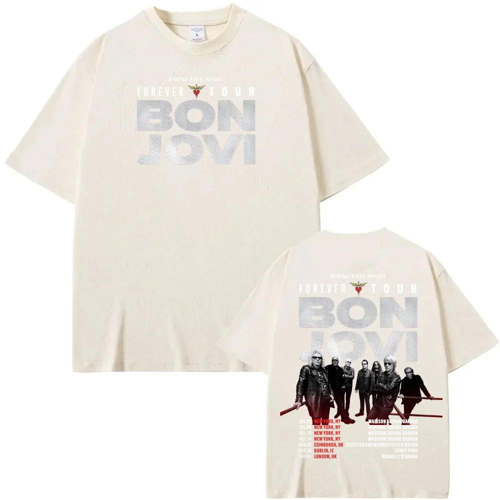 Bon Jovi Grunge Band Forever TOUR 2026 Tee Summer Casual Tshirt