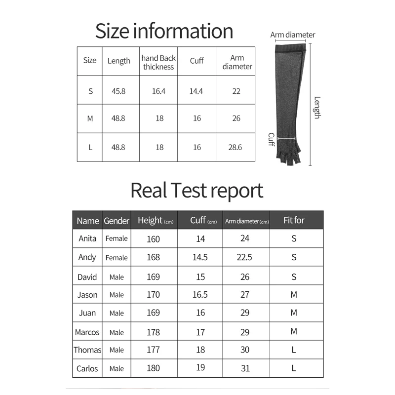 ROCKBROS Sport Arm Sleeve Glove 2 In 1 Breathable Elasticity Running Hiking Driving Sleeves Arms Warmer Glove For Sun Protection 5