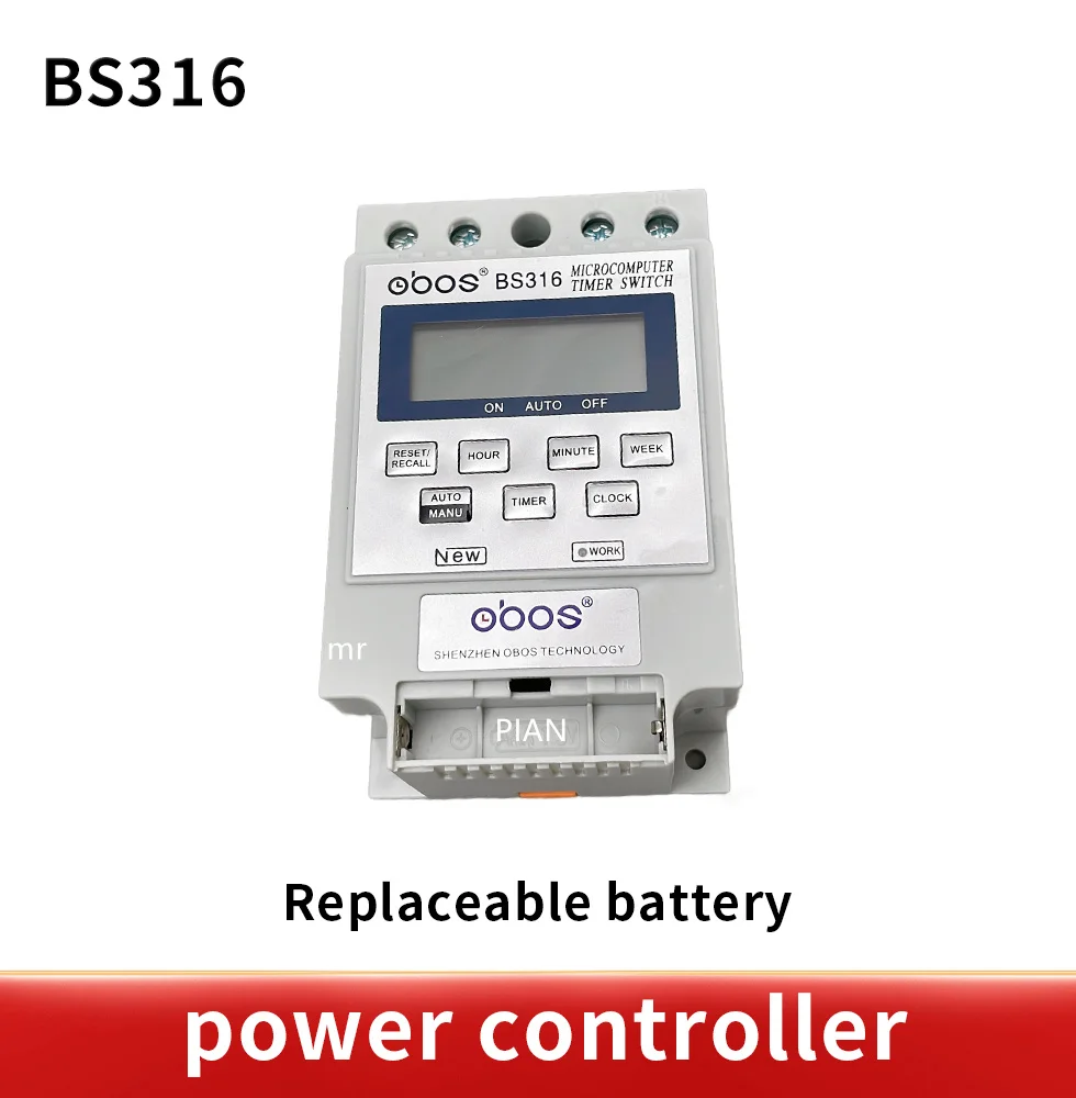 KG316T AC 220V 25A 딘 레일 LCD 디지털 프로그래머블 전자 타이머 스위치 디지털 타이머 컨트롤러 BS316
