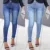 Women Newest Slim Stretch Jeans Solid Color Skinny Pencil Pants Ladies Full Length Denim Jeans