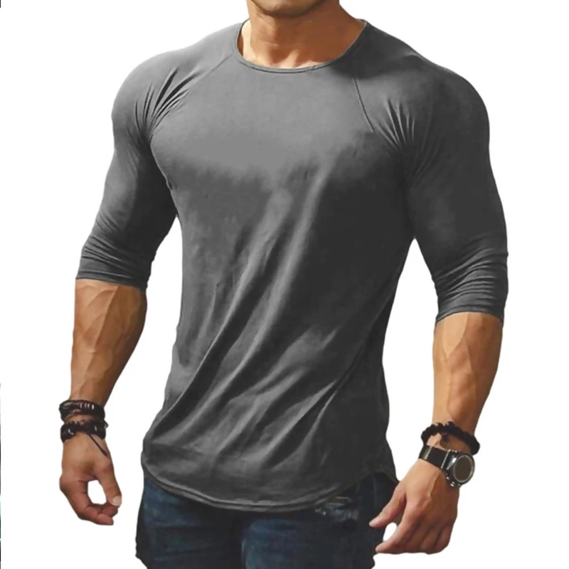Camicie da corsa a compressione da uomo Dry Fit Fitness Gym T-shirt Rashguard da uomo Calcio Allenamento Bodybuilding Abbigliamento elastico 2023 - immagine 3
