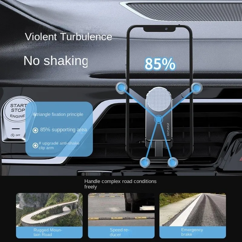 3C Founder Paifan Manufacturer Car Mount Alloy Creates Stable Anti Shake Clamp Air Outlet Mobile Phone Holder Gift Wholesale Hot