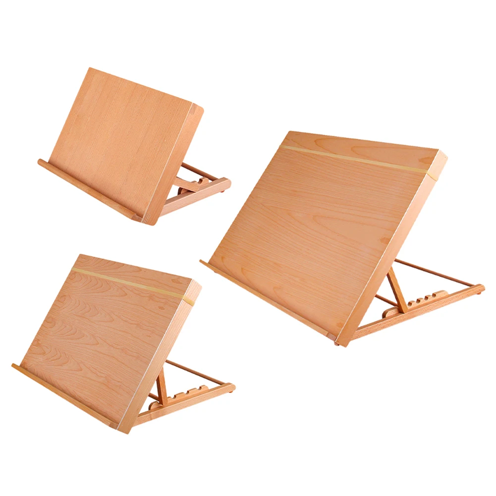 Desktop Drawing Board Adjustable Angle Wooden Sketching Board Portable Wood Painting Easel Multi-Function for Beginners Students