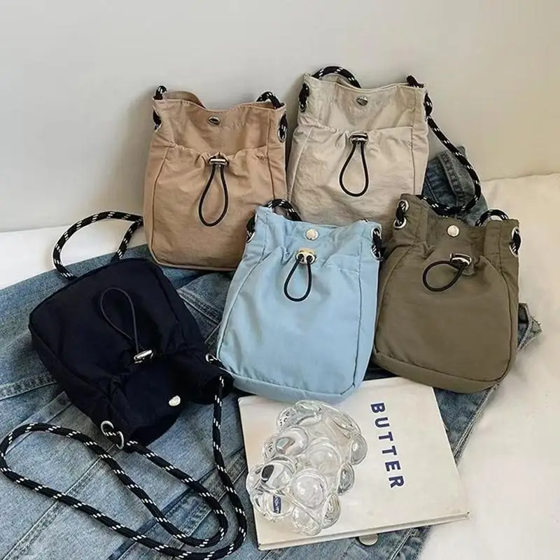 Nylon Crossbody Bag - Soft Mini Phone Wallet & Multifunctional Shoulder Purse