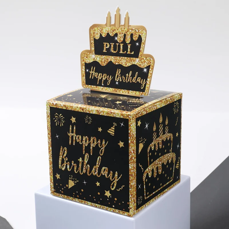 Birthday Money Gift Boxes with Pull-Out Happy Birthday Card, Fun Cash Surprise Packagin... - SKU MGB01127 - UGI Packaging