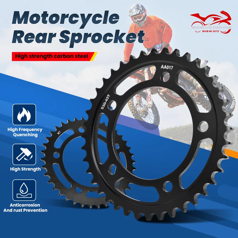 

530 43T 44T Rear Sprocket For Honda CBR600 91-96 CB900 F 919 CB 900 F CBR900 CBF1000 CB1100 CBR1100 97-07 CBR 600 900 CBR 1100