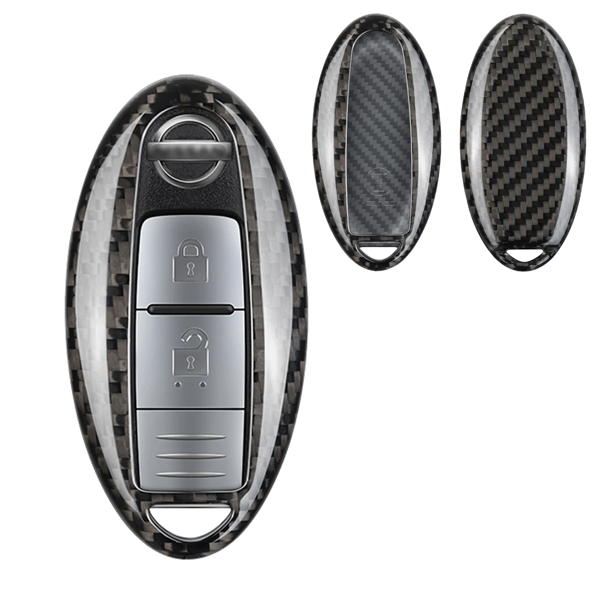 Carbon Fiber Key Fob Cover For Nissan Armada, Titan, Pathfinder (2022-2024) - Sleek & Protective