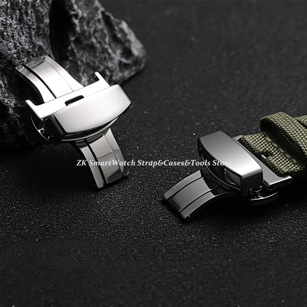 Butterfly-Faltschließe, Doppelklick-Edelstahl-Verschluss für Uhrenarmband, 10/12/14/16 mm, 18 mm, 20 mm, 22 mm, Uhrenarmbandverschluss – Detail 9