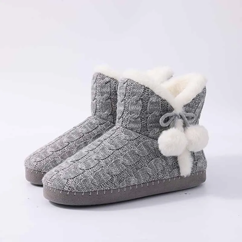 Women Plush Cotton Boots Winter Warm Comfortable