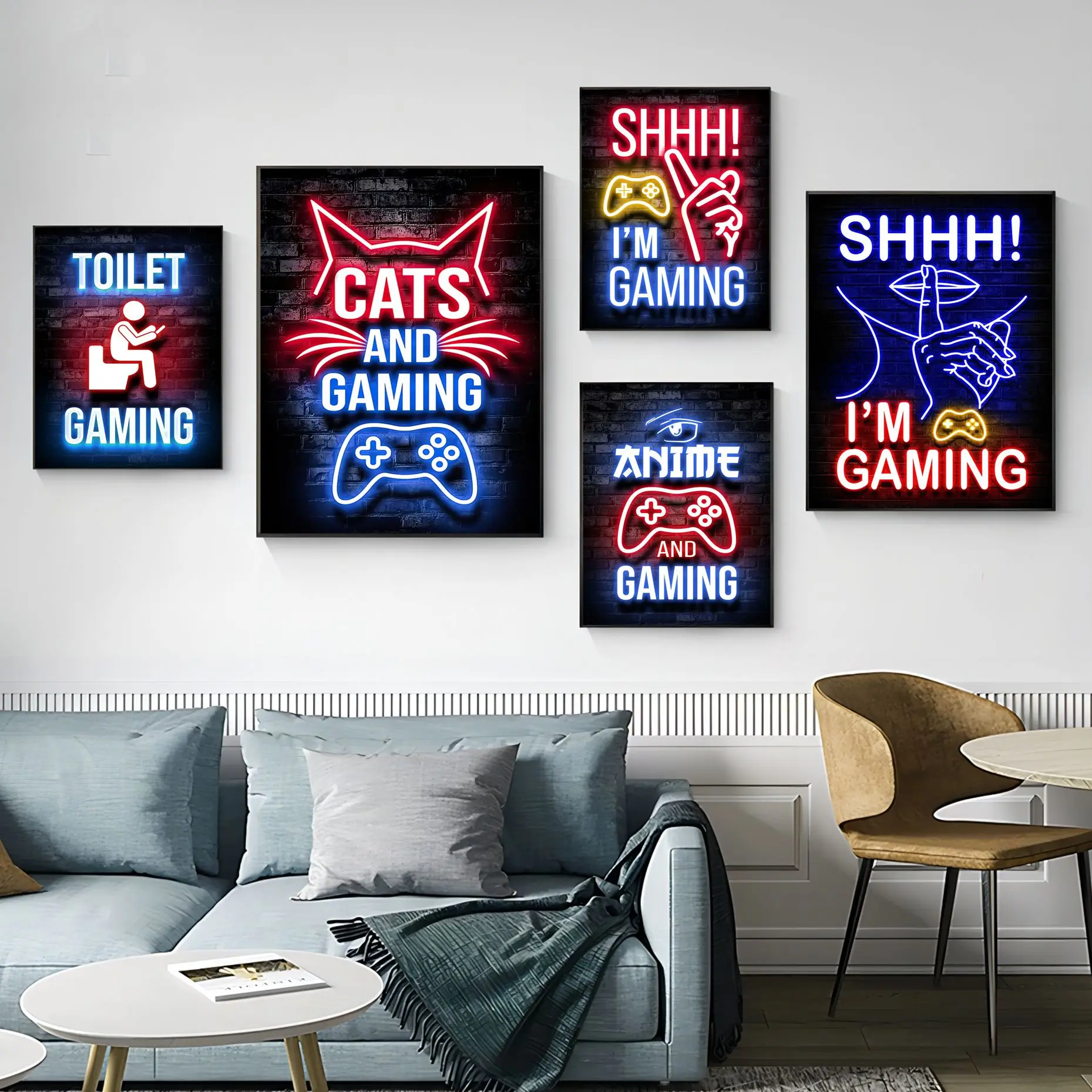 

Gaming Room Decoration Vintage Posters Sticky Whitepaper Prints Posters Artwork Home Decor